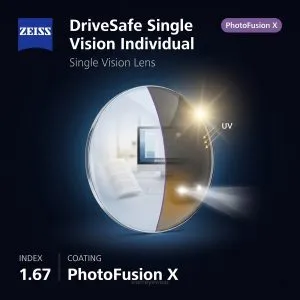 ZEISS DriveSafe Single Vision Individual 1.67 PhotoFusion X