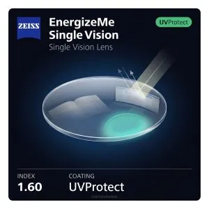 ZEISS EnergizeMe Single Vision 1.60 UVProtect