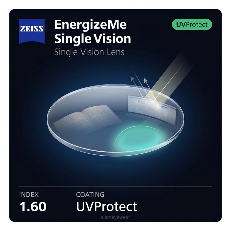 ZEISS EnergizeMe Single Vision 1.60 UVProtect