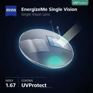 ZEISS EnergizeMe Single Vision 1.67 UVProtect