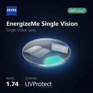 ZEISS EnergizeMe Single Vision 1.74 UVProtect