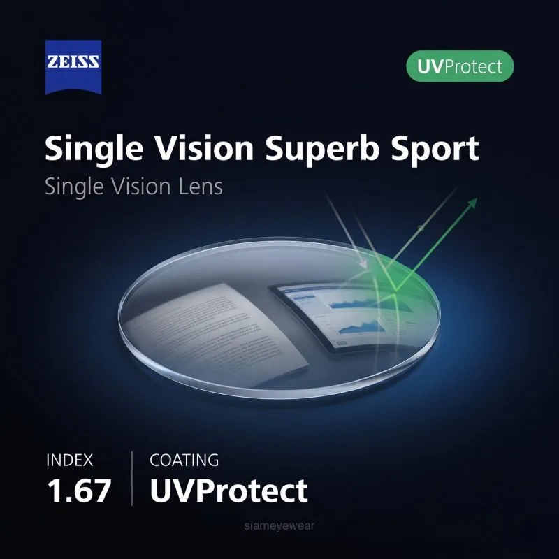 ZEISS Single Vision Superb Sport 1.67 UVProtect