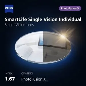 ZEISS SmartLife Single Vision Individual 1.67 PhotoFusion X