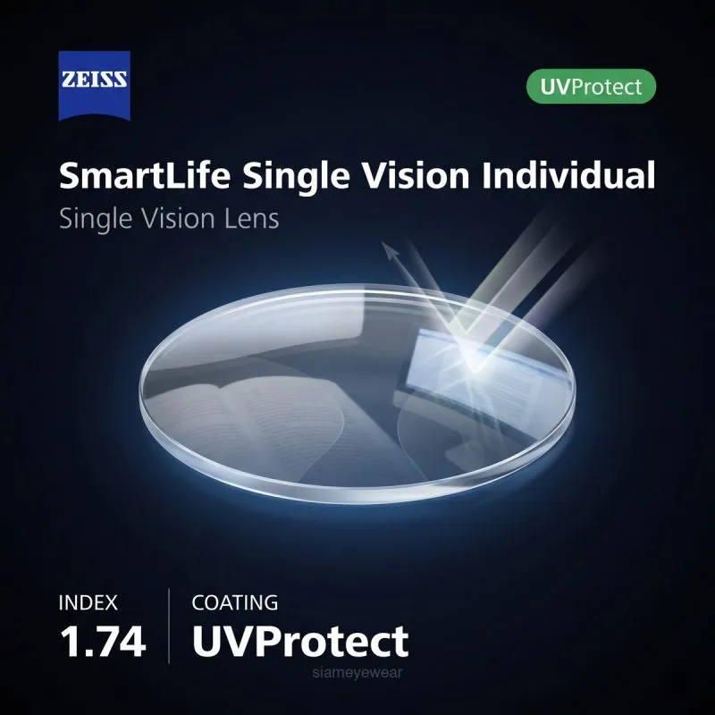 ZEISS SmartLife Single Vision Individual 1.74 UVProtect