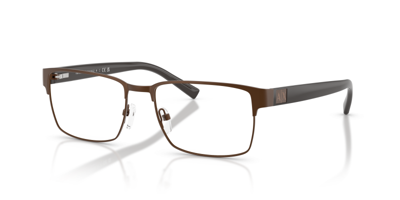 กรอบแว่นสายตา Armani Exchange AX1019-6083 Matte Brown แว่นสายตา Armani Exchange AX1019-6083 สีน้ำตาลด้าน มุมเฉียงสามส่วนสี่
