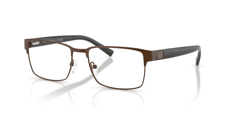 กรอบแว่นสายตา Armani Exchange AX1019-6083 Matte Brown แว่นสายตา Armani Exchange AX1019-6083 สีน้ำตาลด้าน มุมเฉียงสามส่วนสี่