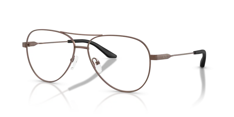 Armani Exchange AX1077-6106 6106 แว่นสายตาทรงนักบินสี Matte Bronze สำหรับทุกเพศ