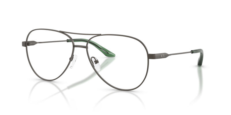 Armani Exchange AX1077 6133 แว่นสายตาทรงนักบินสีเทาด้าน สำหรับทุกเพศ