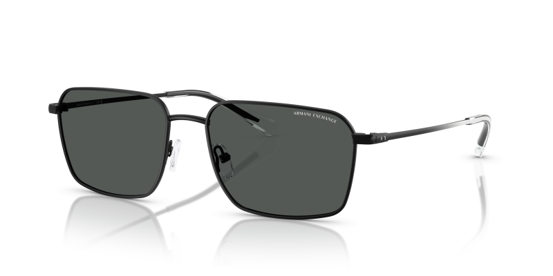 แว่นกันแดด Armani Exchange AX2053S-600087 Matte Black Dark Grey Armani Exchange AX2053S-600087 600087 แว่นกันแดดทรงสี่เหลี่ยมเลนส์สีเทาเข้ม สำหรับผู้ชาย