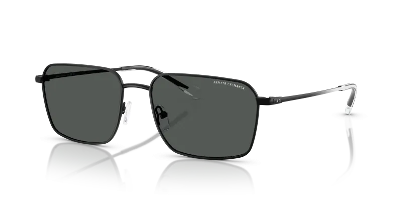 แว่นกันแดด Armani Exchange AX2053S-600087 Matte Black Dark Grey Armani Exchange AX2053S-600087 600087 แว่นกันแดดทรงสี่เหลี่ยมเลนส์สีเทาเข้ม สำหรับผู้ชาย