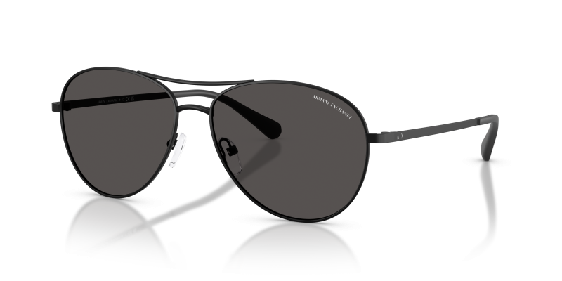 แว่นกันแดด Armani Exchange AX2061S-600087 Matte Black Dark Grey แว่นกันแดด Armani Exchange AX2061S-600087 สีดำด้าน เลนส์เทาเข้ม ทรงนักบิน