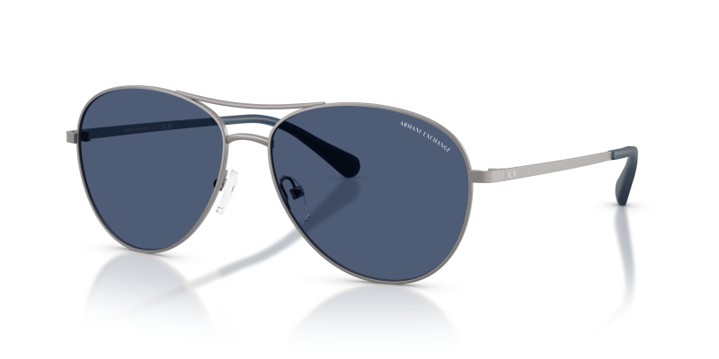 แว่นกันแดด Armani Exchange AX2061S-600380 Matte Gunmetal Dark Blue แว่นกันแดด Armani Exchange AX2061S-600380 สีกันเมทัลด้าน เลนส์น้ำเงินเข้ม
