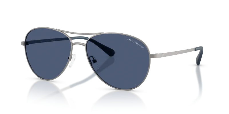 แว่นกันแดด Armani Exchange AX2061S-600380 Matte Gunmetal Dark Blue แว่นกันแดด Armani Exchange AX2061S-600380 สีกันเมทัลด้าน เลนส์น้ำเงินเข้ม