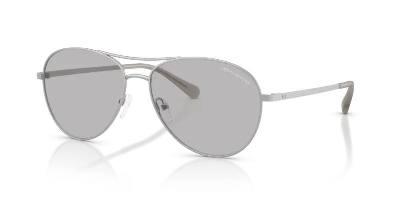 แว่นกันแดด Armani Exchange AX2061S-602087 สีเงินด้าน เลนส์เทาอ่อน