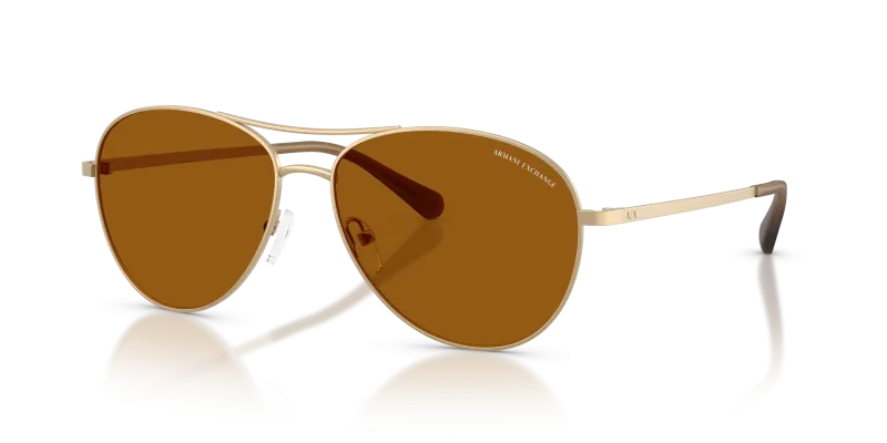 แว่นกันแดด Armani Exchange AX2061S-612163 สี Pale Gold เลนส์ทองแดงเข้ม