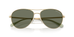 แว่นกันแดด Armani Exchange AX2061S-61219A Matte Pale Gold Dark Green Polarized แว่นกันแดด Armani Exchange AX2061S-61219A close-up ด้านหน้า