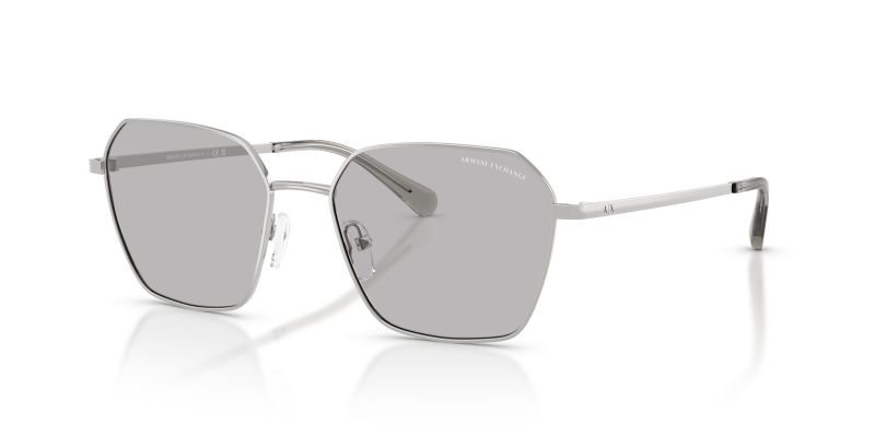 แว่นกันแดด Armani Exchange AX2062S-604587 Shiny Silver Grey แว่นกันแดด Armani Exchange AX2062S-604587 สีเงินประกาย มุมเฉียงสามส่วนสี่