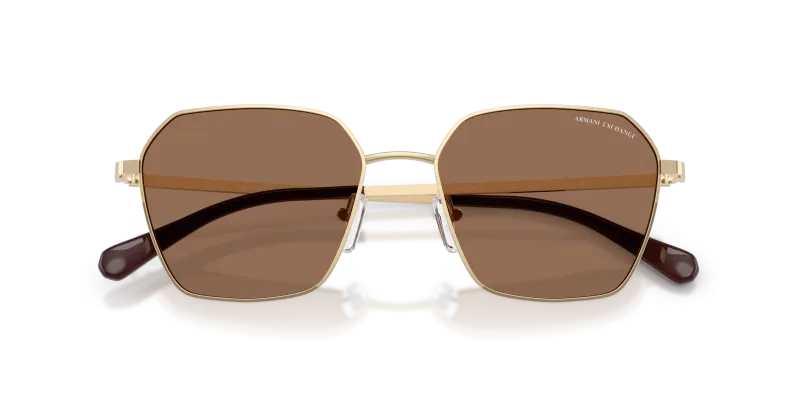 แว่นกันแดด Armani Exchange AX2062S-611013 สีทองอ่อนมันเงา มุมโคลสอัพด้านหน้า