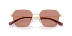 แว่นกันแดด Armani Exchange AX2062S-611096 Shiny Pale Gold Dark Violet แว่นกันแดด Armani Exchange AX2062S-611096 สีทองอ่อนมันเงา มุมโคลสอัพด้านหน้า
