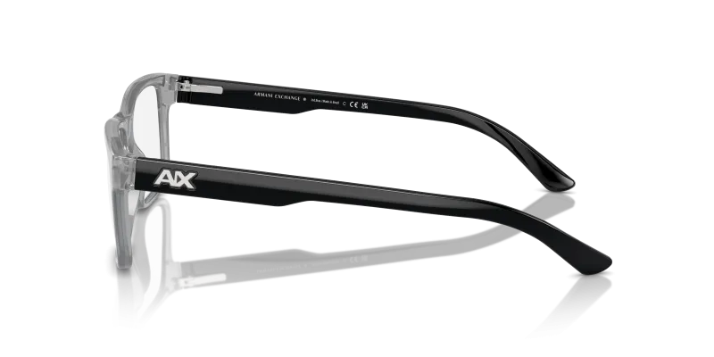แว่นสายตา Armani Exchange AX3016 8239 มุมข้าง ขาแว่นสีดำประกาย
