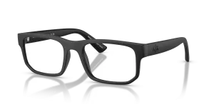 Armani Exchange AX3135F 8078 แว่นสายตากรอบอะซิเตททรงสี่เหลี่ยมผืนผ้าสีดำด้าน สำหรับผู้ชาย