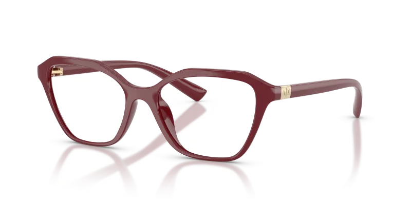 แว่นสายตา Armani Exchange AX3145U-8387 มุมเฉียง สีบอร์โดประกาย สำหรับผู้หญิง