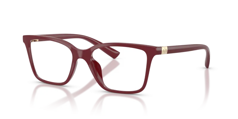 กรอบแว่นสายตา Armani Exchange AX3146U-8387 Shiny Bordeaux แว่นสายตา Armani Exchange AX3146U-8387 มุมเฉียง สีบอร์โดประกาย สำหรับผู้หญิง