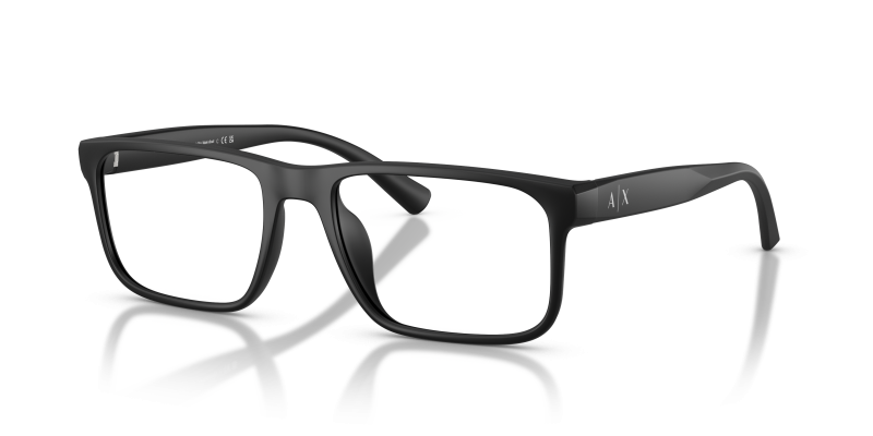 กรอบแว่นสายตา Armani Exchange AX3147U-8078 Matte Black แว่นสายตา Armani Exchange AX3147U-8078 มุมเฉียง สีดำด้าน สำหรับผู้ชาย