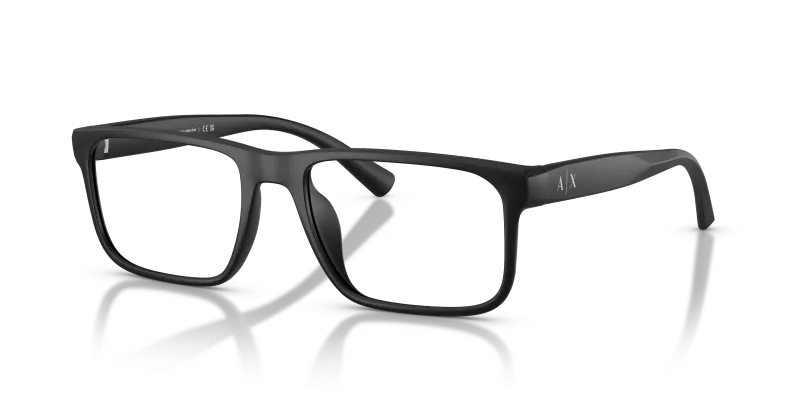 กรอบแว่นสายตา Armani Exchange AX3147U-8078 Matte Black แว่นสายตา Armani Exchange AX3147U-8078 มุมเฉียง สีดำด้าน สำหรับผู้ชาย