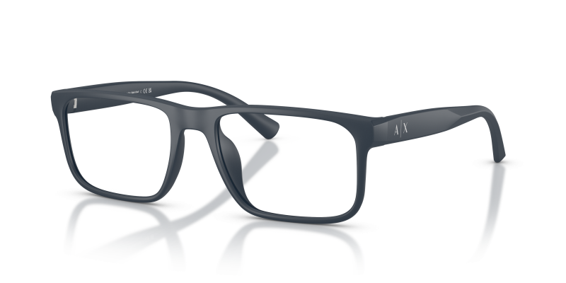 กรอบแว่นสายตา Armani Exchange AX3147U-8181 Matte Blue แว่นสายตา Armani Exchange AX3147U-8181 มุมเฉียง สีน้ำเงินด้าน สำหรับผู้ชาย