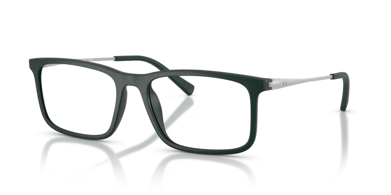 กรอบแว่นสายตา Armani Exchange AX3148U-8417 Matte Green แว่นสายตา Armani Exchange AX3148U-8417 มุมเฉียง สีเขียวด้าน สำหรับผู้ชาย