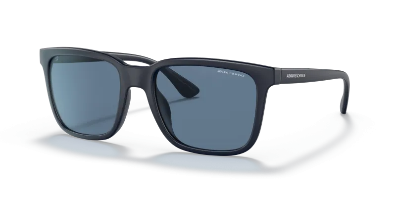 แว่นกันแดด Armani Exchange AX4112SU-818180 Matte Blue Dark Blue Armani Exchange AX4112SU-818180 818180 แว่นกันแดดทรงสี่เหลี่ยมสีน้ำเงินด้านเข้ม สำหรับผู้ชาย