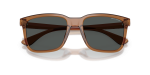 แว่นกันแดด Armani Exchange AX4112SU-835887 Shiny Transparent Brown Dark Grey แว่นกันแดด Armani Exchange AX4112SU-835887 close-up ด้านหน้า