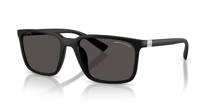 แว่นกันแดด Armani Exchange AX4172SU-807887 Matte Black Dark Grey แว่นกันแดด Armani Exchange AX4172SU-807887 มุมเฉียง สีดำด้าน สำหรับผู้ชาย