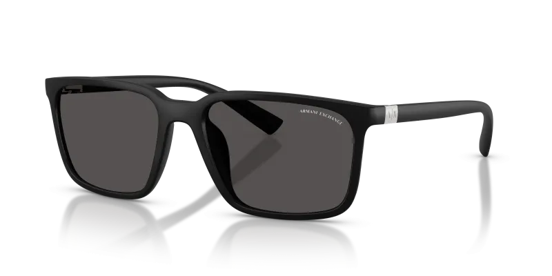 แว่นกันแดด Armani Exchange AX4172SU-807887 Matte Black Dark Grey แว่นกันแดด Armani Exchange AX4172SU-807887 มุมเฉียง สีดำด้าน สำหรับผู้ชาย