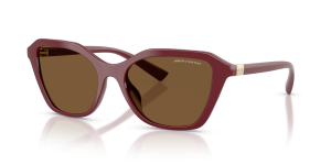 แว่นกันแดด Armani Exchange AX4173SU-838773 มุมเฉียง สีบอร์โดประกาย สำหรับผู้หญิง