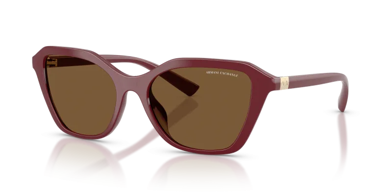แว่นกันแดด Armani Exchange AX4173SU-838773 Shiny Bordeaux Brown แว่นกันแดด Armani Exchange AX4173SU-838773 มุมเฉียง สีบอร์โดประกาย สำหรับผู้หญิง