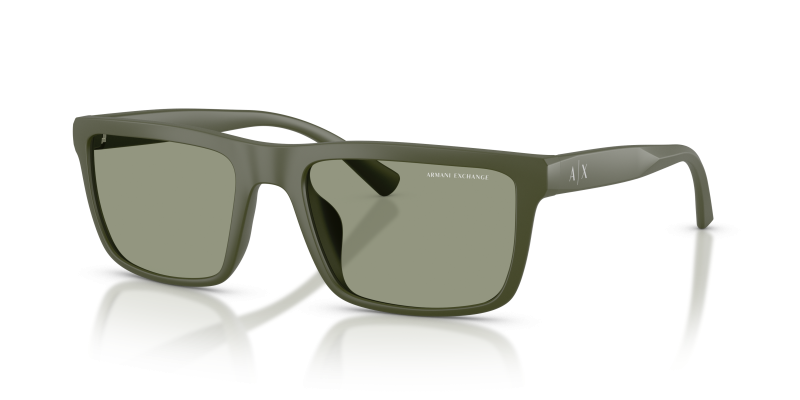 แว่นกันแดด Armani Exchange AX4174SU-8032/2 Matte Green Green แว่นกันแดด Armani Exchange AX4174SU-8032/2 มุมเฉียง สีเขียวด้าน สำหรับผู้ชาย