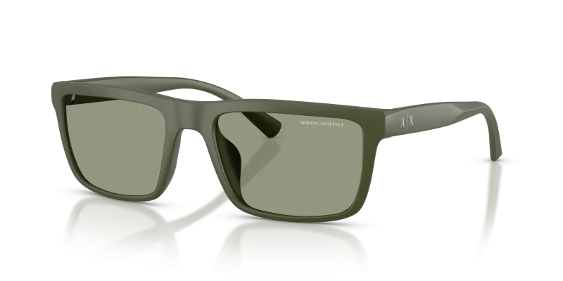 แว่นกันแดด Armani Exchange AX4174SU-8032/2 Matte Green Green แว่นกันแดด Armani Exchange AX4174SU-8032/2 มุมเฉียง สีเขียวด้าน สำหรับผู้ชาย