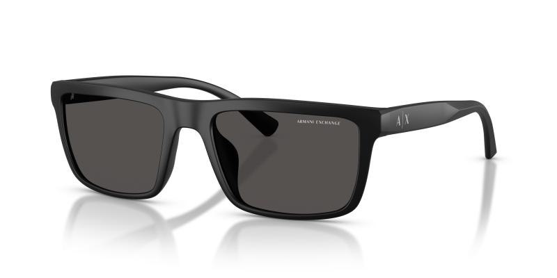 แว่นกันแดด Armani Exchange AX4174SU-807887 Matte Black Dark Grey แว่นกันแดด Armani Exchange AX4174SU-807887 มุมเฉียง สีดำด้าน สำหรับผู้ชาย