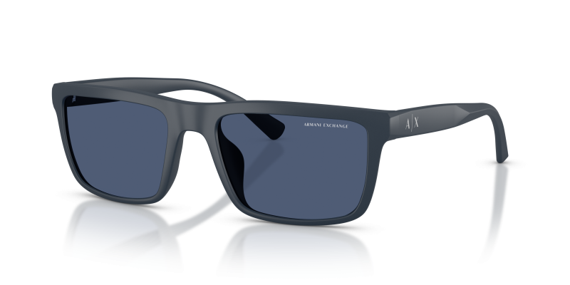 แว่นกันแดด Armani Exchange AX4174SU-818180 Matte Blue Dark Blue แว่นกันแดด Armani Exchange AX4174SU-818180 มุมเฉียง สีน้ำเงินด้าน สำหรับผู้ชาย