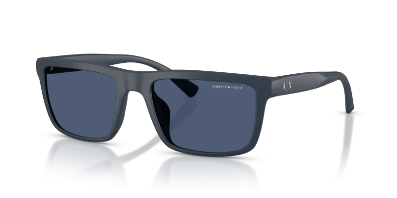 แว่นกันแดด Armani Exchange AX4174SU-818180 มุมเฉียง สีน้ำเงินด้าน สำหรับผู้ชาย