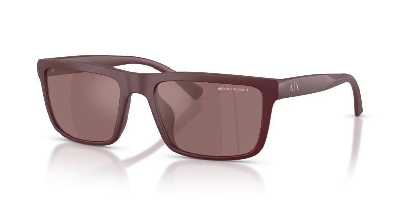แว่นกันแดด Armani Exchange AX4174SU-84136G Matte Burgundy Brown Mirror แว่นกันแดด Armani Exchange AX4174SU-84136G มุมเฉียง สีเบอร์กันดีด้าน สำหรับผู้ชาย