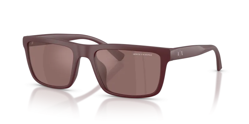 แว่นกันแดด Armani Exchange AX4174SU-84136G มุมเฉียง สีเบอร์กันดีด้าน สำหรับผู้ชาย