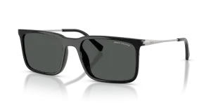 แว่นกันแดด Armani Exchange AX4175SU-815887 มุมเฉียง สีดำประกาย สำหรับผู้ชาย