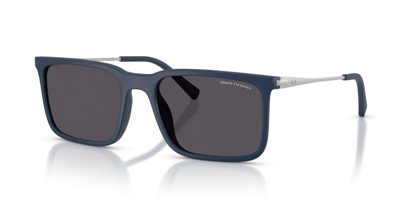 แว่นกันแดด Armani Exchange AX4175SU-839987 มุมเฉียง สีน้ำเงินด้าน สำหรับผู้ชาย