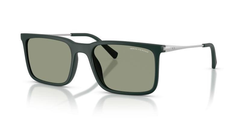 แว่นกันแดด Armani Exchange AX4175SU-8417/2 Matte Green Green แว่นกันแดด Armani Exchange AX4175SU-8417/2 มุมเฉียง สีเขียวด้าน สำหรับผู้ชาย