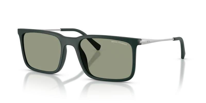 แว่นกันแดด Armani Exchange AX4175SU-8417/2 Matte Green Green แว่นกันแดด Armani Exchange AX4175SU-8417/2 มุมเฉียง สีเขียวด้าน สำหรับผู้ชาย