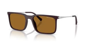 แว่นกันแดด Armani Exchange AX4175SU-841883 มุมเฉียง สีน้ำตาลด้าน สำหรับผู้ชาย