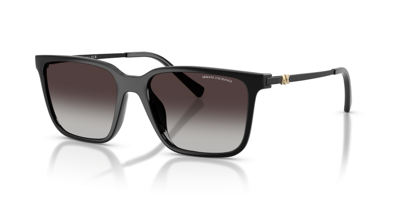 แว่นกันแดด Armani Exchange AX4176SU-81588G Shiny Black Grey Gradient แว่นกันแดด Armani Exchange AX4176SU-81588G มุมเฉียง สีดำประกาย สำหรับผู้หญิง